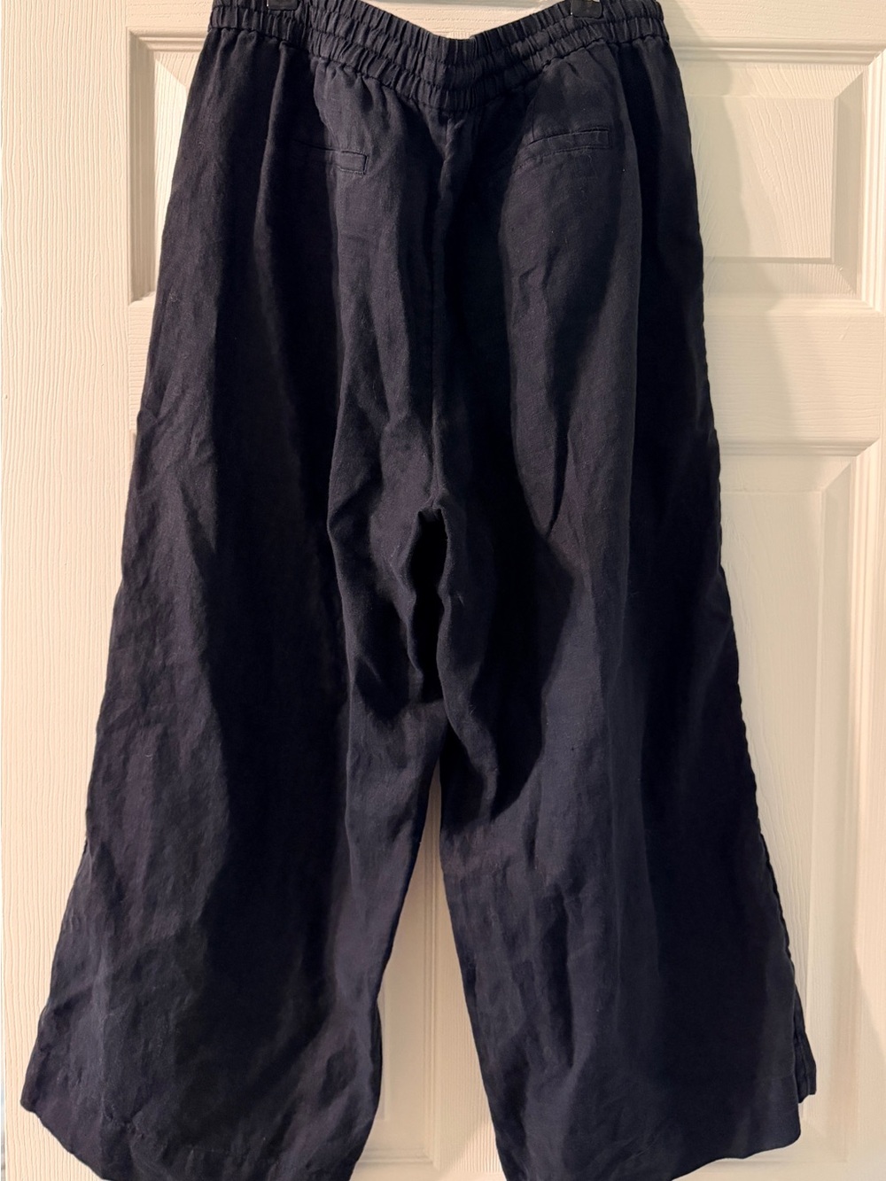 J. Crew Ladies 100% Linen Pull On Pants with Drawstring - Picture 2 of 4